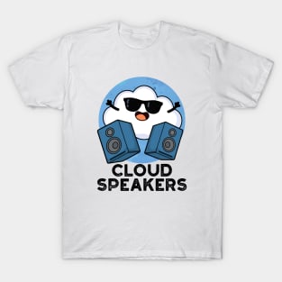 Cloud Speakers Cute Weather Pun T-Shirt